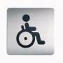 Tabliczka 150x150 mm symbol: WC-niepełnosprawni, Tablice, Prezentacja
