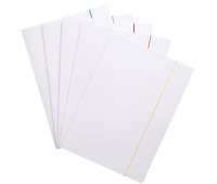 Teczka z gumką OFFICE PRODUCTS, karton, A4, 300gsm, 3-skrz., gumka mix kolorów, biała, Teczki płaskie, Archiwizacja dokumentów