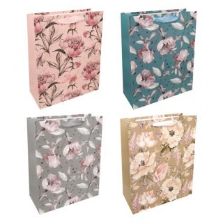 TORBA PREZENTOWA 26X32 PASTELOWE KWIATY, Podkategoria, Kategoria