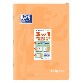 ZESZYT OXFORD EASYBOOK PASTEL A4/60K KRATKA 8szt, Podkategoria, Kategoria