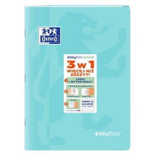 ZESZYT OXFORD EASYBOOK PASTEL A4/60K KRATKA 8szt, Podkategoria, Kategoria