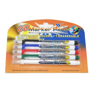 MARKER DO PŁYT CD/DVD 4KOL.+WYMAZYWACZ, Podkategoria, Kategoria
