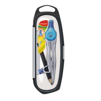 KEYROAD Vivi compass, metal, with a pencil, in a case, display, assorted colors
