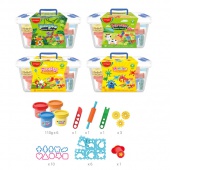 KEYROAD modeling dough, 6x110g, set of tools and molds, mix of colors