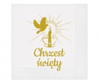 SERWETKI CHRZEST ŚWIETY 33x33cm.20szt.
