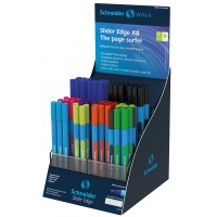 Display długopisów automatycznych SCHNEIDER Slider Edge XB, 80 szt., miks kolorów, Długopisy, Artykuły do pisania i korygowania