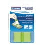 indexing tabs (bookmarks), DONAU, PP, 25x45mm, 1x50 pcs., transparent green