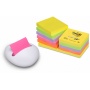 Sticky notes holder, POST-IT® Stone by Karim Rashid (PBL-W12), white, 12 Super Sticky Z-Notes included