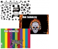 Blok techniczny GIMBOO Vip mix 2015, A3, 10 kart., 160gsm, biały, mix wzorów, Bloki, Artykuły szkolne