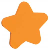 Self-adhesive memo pad, DONAU, 1x50 sheets, star - shaped, orange