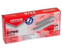 Zszywki OFFICE PRODUCTS, 23/6, 1000szt., Zszywki, Drobne akcesoria biurowe
