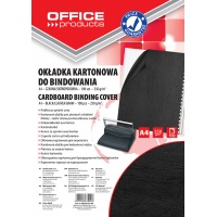 Binding covers, OFFICE PRODUCTS, cardboard, A4, 250 gsm, 100 pcs, leather-like, black