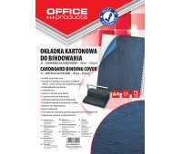 Binding covers, OFFICE PRODUCTS, cardboard, A4, 250 gsm, 100 pcs, leather-like, dark blue