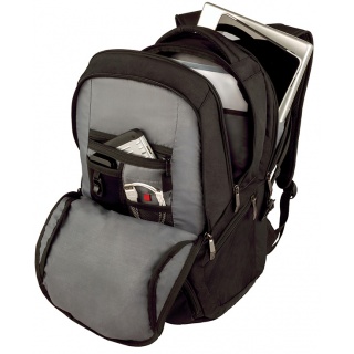 Plecak WENGER Transit, 16", 350x460x270mm, czarny, Torby, teczki i plecaki, Akcesoria komputerowe
