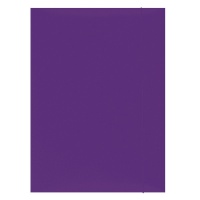 Elasticated file OFFICE PRODUCTS, cardboard, A4, 300gsm, 3-flaps, purple