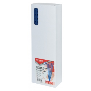 Grzbiety do bindowania OFFICE PRODUCTS, A4, 8mm (45 kartek), 100 szt., niebieskie, Akcesoria do laminacji i bindowania, Prezentacja