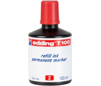 Tusz do uzupełniania markerów permanentnych e-T 100 EDDING, czerwony, Markery, Artykuły do pisania i korygowania