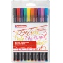 Pen brush e-1340 EDDING, 1-3mm, set 10, color mix