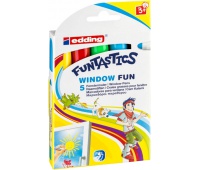 Window fun marker for children e-16 EDDING Funtastics, 2-6mm, set 5, color mix