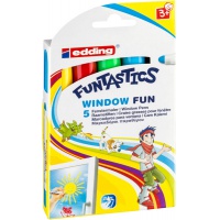 Window fun marker for children e-16 EDDING Funtastics, 2-6mm, set 5, color mix