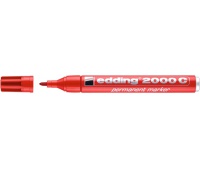 Marker permanentny e-2000c EDDING, 1,5-3 mm, czerwony, Markery, Artykuły do pisania i korygowania