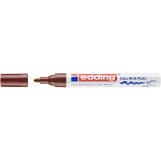 Marker olejowy połyskujący e-750 EDDING, 2-4 mm, brązowy, Markery, Artykuły do pisania i korygowania