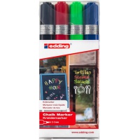 Marker chalk e-4095 EDDING, 2-3mm, set 4, color mix