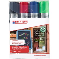 Marker kredowy e-4090 EDDING, 4-15 mm, 4 szt., mix kolorów, Markery, Artykuły do pisania i korygowania