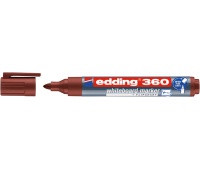 Marker do tablic e-360 EDDING, 1,5-3 mm, brązowy, Markery, Artykuły do pisania i korygowania