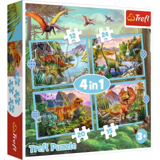 Puzzle 4w1 (12,15,20,24) - Wyjatkowe dinozaury!, Podkategoria, Kategoria
