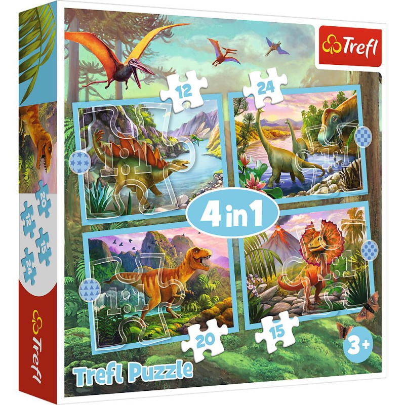 Puzzle 4w1 (12,15,20,24) - Wyjatkowe dinozaury!, Podkategoria, Kategoria