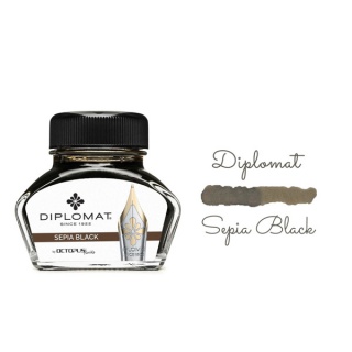 Atrament do piór wiecznych DIPLOMAT, w kałamarzu, 30 ml, czarny sepia, Pióra, Artykuły do pisania i korygowania