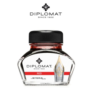 Atrament do piór wiecznych DIPLOMAT, w kałamarzu, 30 ml, czerwony, Pióra, Artykuły do pisania i korygowania