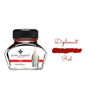 Atrament do piór wiecznych DIPLOMAT, w kałamarzu, 30 ml, czerwony, Pióra, Artykuły do pisania i korygowania