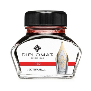 Atrament do piór wiecznych DIPLOMAT, w kałamarzu, 30 ml, czerwony, Pióra, Artykuły do pisania i korygowania