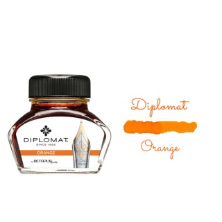 Atrament do piór wiecznych DIPLOMAT, w kałamarzu, 30 ml, pomarańczowy, Pióra, Artykuły do pisania i korygowania