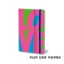 Notebook STIFFLEX, 13x21cm, 192 pages, Fluo Love - Fuchsia