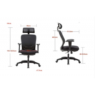 Fotel biurowy OFFICE PRODUCTS Zakynthos, czarny, Krzesła i fotele, Wyposażenie biura