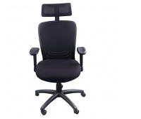 Fotel biurowy OFFICE PRODUCTS Santorini, czarny, Krzesła i fotele, Wyposażenie biura