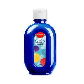 Farba plakatowa KEYROAD, 300ml, butelka, niebieska, Plastyka, Artykuły szkolne