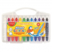 Gel crayons EYROAD Smoozy Craft, 12 pcs, washable, box, color mix
