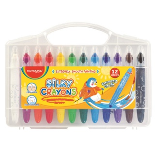Kredki żelowe KEYROAD Smoozy Craft, 12sz., zmywalne, pudełko, mix kolorów, Plastyka, Artykuły szkolne