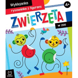 Zwierzęta w zoo. Wyklejanka, rysowanka z figurami, Podkategoria, Kategoria