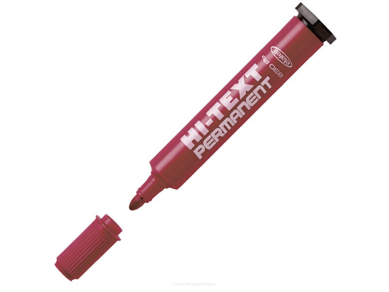 MARKER PERMAN.HI-TEXT 830 OKRĄGŁY CZERWONY 12szt, Podkategoria, Kategoria