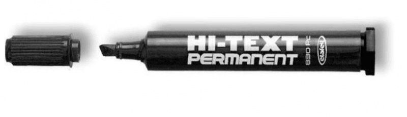 MARKER PERMAN.HI-TEXT 830 ŚCIĘTY CZARNY 12szt, Podkategoria, Kategoria