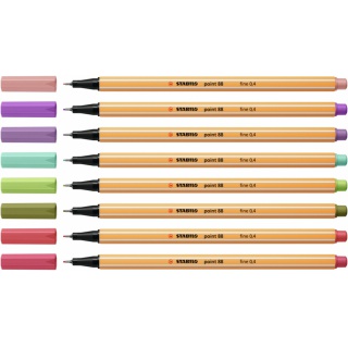 CIENKOPIS STABILO POINT 88 PASTEL ETUI 8KOL., Podkategoria, Kategoria