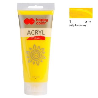 FARBA AKRYLOWA STUDIO 200ML H.COLOR ŻÓŁTY KADMOWY, Podkategoria, Kategoria