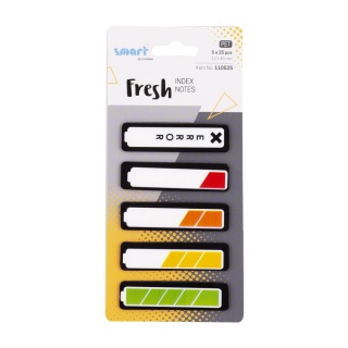 ZAKŁADKI INDE.SMART PET FRESH 12x45mm.5x25 BATERIA, Zakładki indeksujące, Galanteria papiernicza