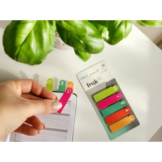 ZAKŁADKI INDEK.SMART PET FRESH 12x45mm.5x25 INFO, Zakładki indeksujące, Galanteria papiernicza