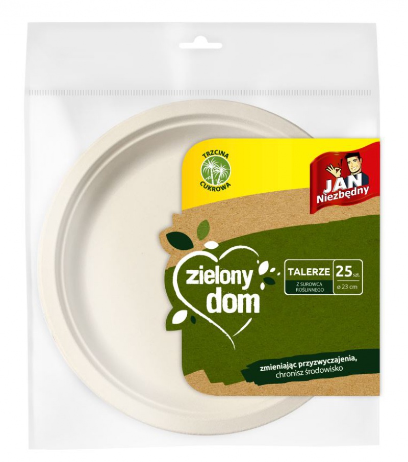 ZIELONY DOM TALERZE Z TRZCINY CUKR.22,5cm.25szt.JN, Podkategoria, Kategoria